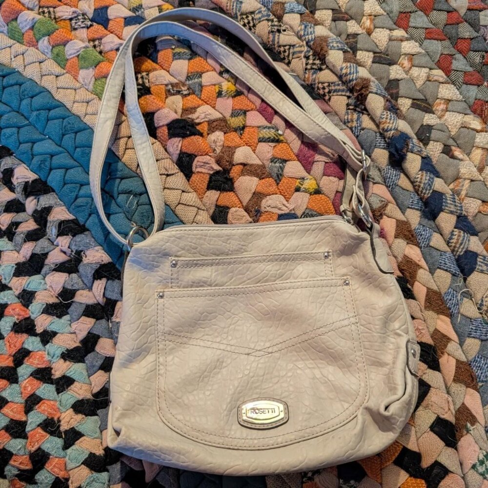 Rosetti Brand Cream and tan faux leather shoulder bag